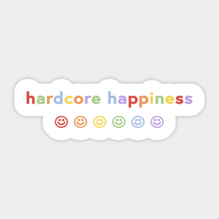 Hardcore happiness Sticker